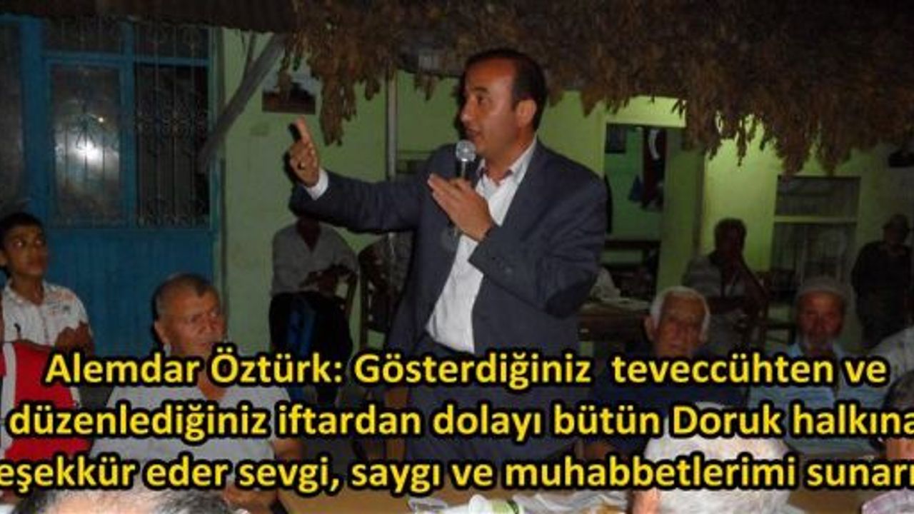  Alemdar Öztürk, Doruk Halkıyla İftarda Kucaklaştı