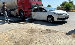 Tanker Otomobile Arkadan Çarptı: 2 Yaralı