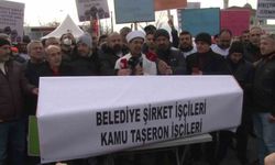 Kadro isteyen taşeron işçilerinden eylem