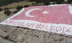 Mersin’in Simgesi Haline Gelen Dev Türk Bayrağı Bakıma Alınıyor