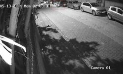 Otomobillerin Aynalarına Dadanan Motosikletli Hırsız Kamerada