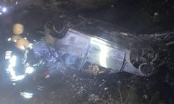 Şarampole Uçan Otomobil Yandı: 4 Ölü, 2 Yaralı