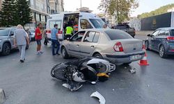 Manavgat’ta Otomobil ile motosiklet çarpıştı: 2 yaralı