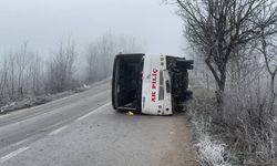 Piliç Firmasının İşçi Servisi Devrildi: 9 Yaralı