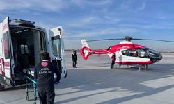 Hasta, Ambulans Helikopter İle Hastaneye Getirildi