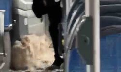 Sağanak Yağış Nedeniyle Biriken Su Halk Otobüsüne Taştı