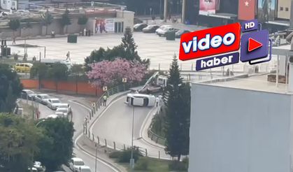 Adana’da Kontrolden Çıkan Araç Takla Attı!