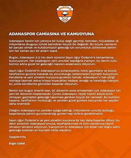 Adanaspor’da Yeni Dönem Resmen Başladı!