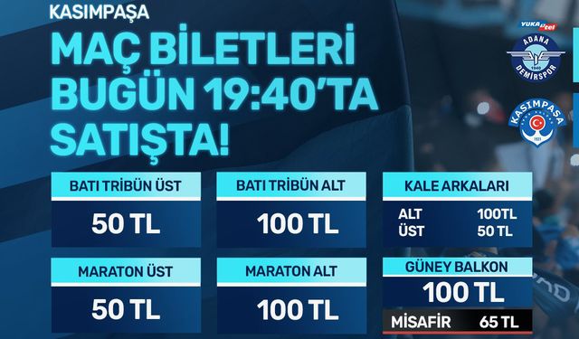Biletler 19.40’ta Satışta!