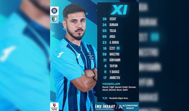 Adana Demirspor’un Bodrum Karşısında İlk 11’i Belli Oldu