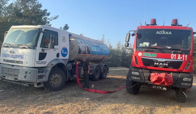 Ormanlık Alanda Çıkan Yangına Müdahale! Belediyeler El Ele Verdi