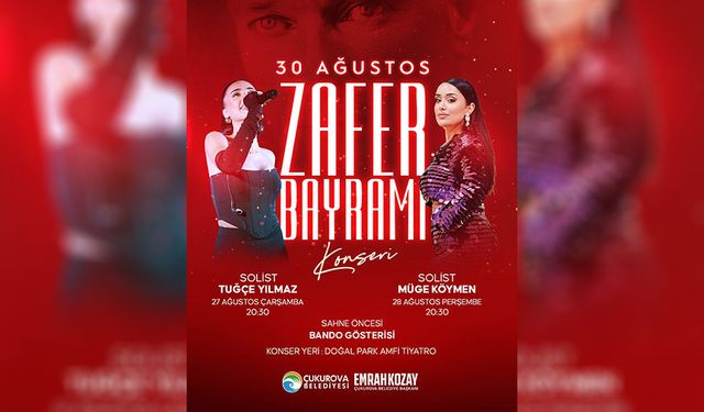 Bando Gösterisi ve Konserle Çukurova’da Unutulmaz Zafer Gecesi