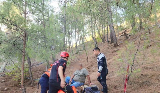Ormanda Mahsur Kalan Yaralı, İtfaiyenin Zamanında Müdahalesiyle Kurtuldu!