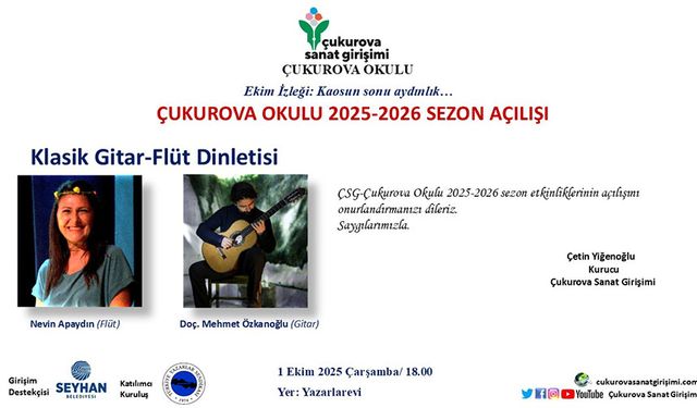 Tüm Etkinlikler Ücretsiz! Adanalılar Sanatla Dolu Ekim Ayını Kaçırmasın