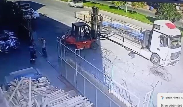 Adana’da Bisikletli Çocuk Forklifte Çarparak Yaralandı
