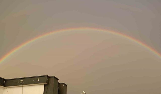 Kozan’da Çifte Gökkuşağı Şöleni! Görenler Hayran Kaldı