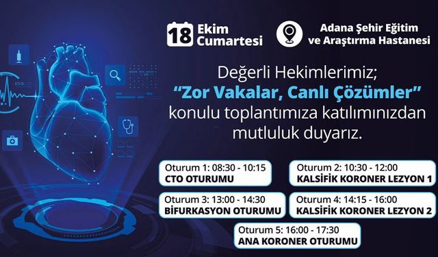 Kardiyoloji'de Nefes Kesen Anlar! Adana’da Canlı Vaka Yayınına Tüm Türkiye Kilitlenecek
