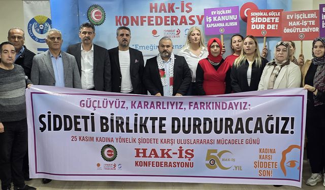HAK-İŞ’ten Kadına Şiddete Karşı Kararlı Çıkış: “Kadının Yanında, Şiddetin Karşısındayız”
