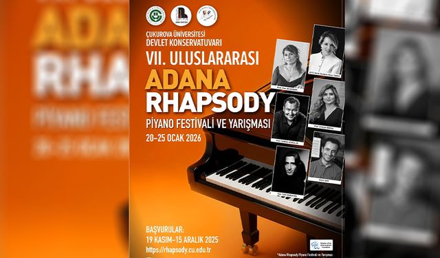 Adana’da Müzik Şöleni: Rhapsody Piyano Festivali Başlıyor