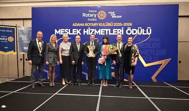 Adana Rotary’den Karayel’e  Meslekte Üstün Hizmet Ödülü