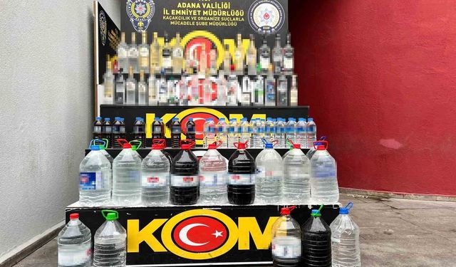 Adana’da Zehir Operasyonu: 500 Litre Sahte Alkol Ele Geçirildi