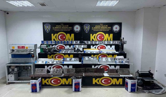 Adana’da Büyük Baskın! Sahte Plaka Atölyeleri Tek Tek Çökertildi