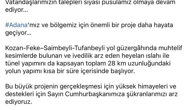 Ömer Çelik Duyurdu: Bölgenin Kaderini Değiştirecek Yol Çalışması Başlıyor