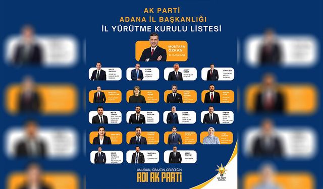 İşte Ak Parti’nin Yürütme Kurulu