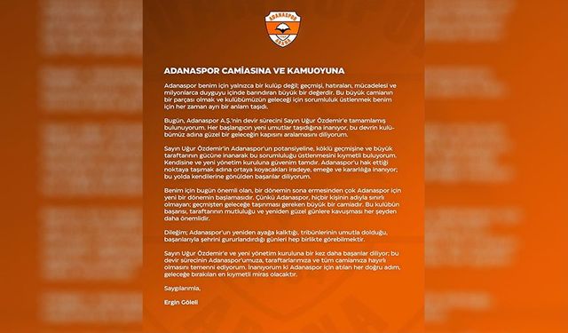Adanaspor’da Yeni Dönem Resmen Başladı!