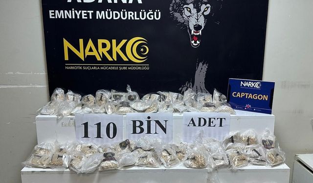 Adana’da Otomobilden 110 Bin Uyuşturucu Hap Çıktı!
