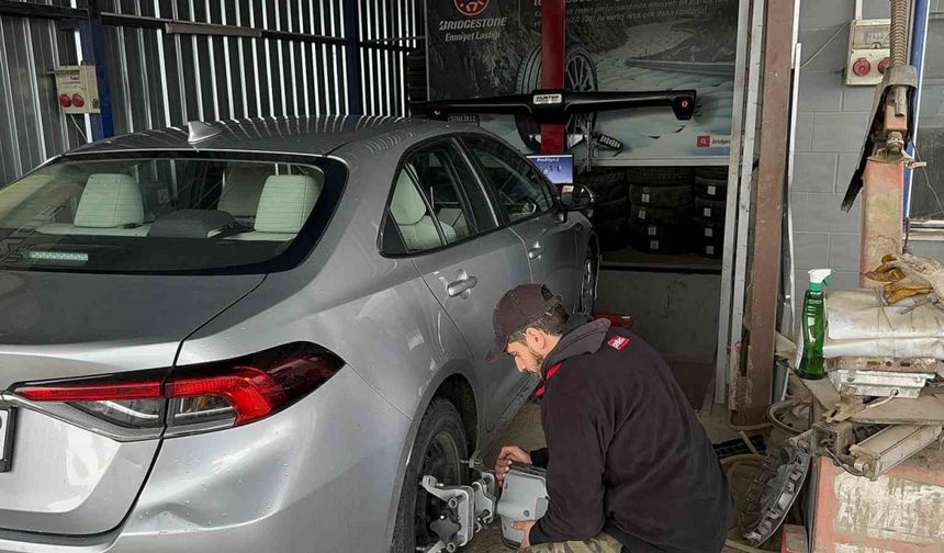 Lastikçilerde Kış Yoğunluğu Başladı