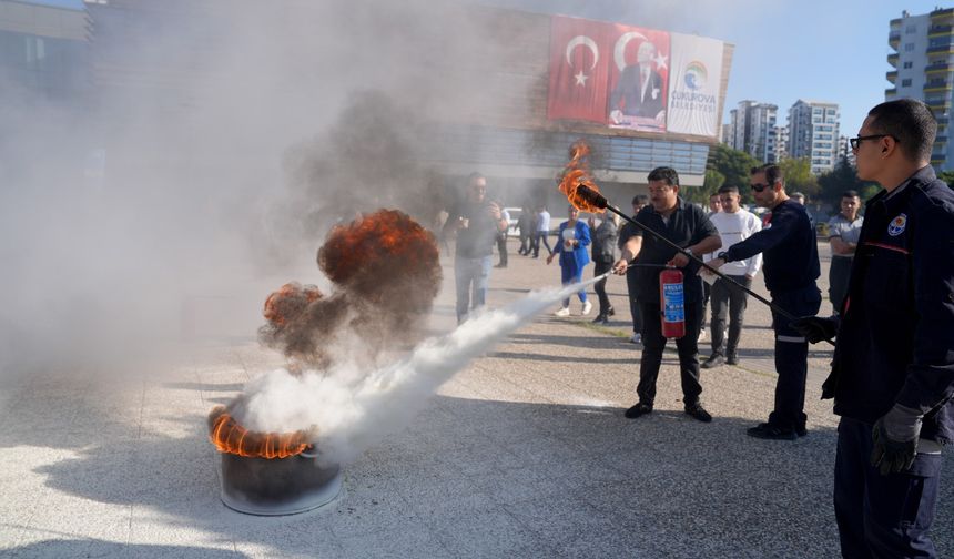 Çukurova Belediyesi’nde Yangın Tatbikatı