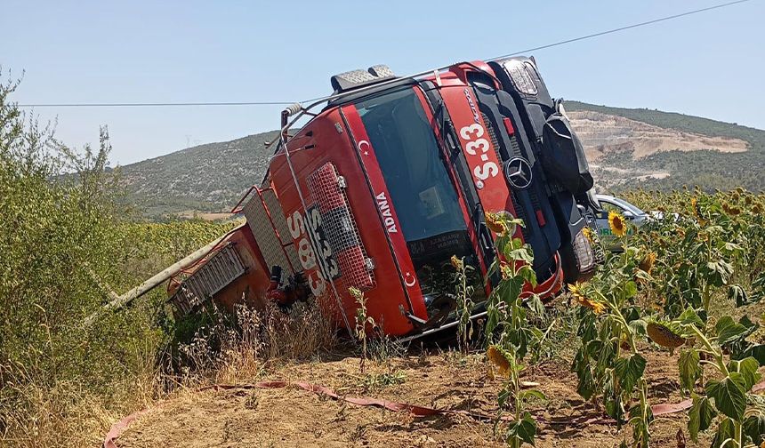 Adana Karaisalı’da Orman Yangını Söndürüldü: Müdahale Eden Arazöz Devrildi