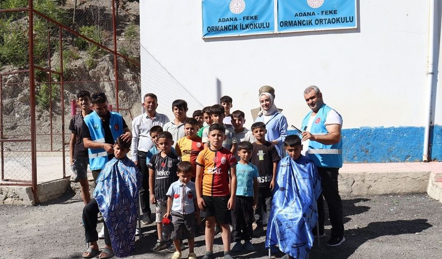 Feke’de Öğrencilere Ücretsiz Saç Tıraşı Sevinci!