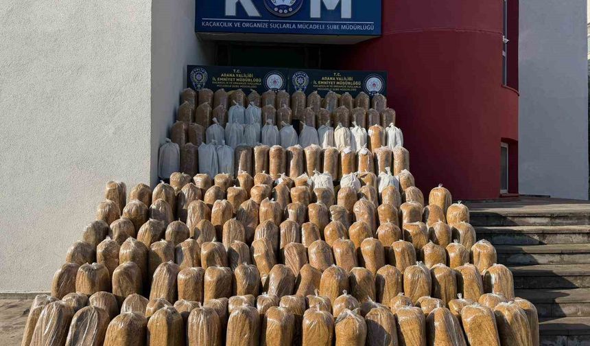 Adana’da Kaçakçılara Büyük Darbe: Tonlarca Tütün Ele Geçirildi