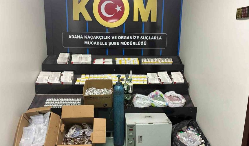 Adana’da Kaçak İlaç Baskını: Evden Binlerce Ürün Çıktı