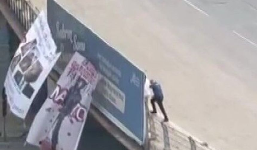 Adana'da Köprüye Asılan NATO Pankartı Polis Ekiplerini Harekete Geçirdi