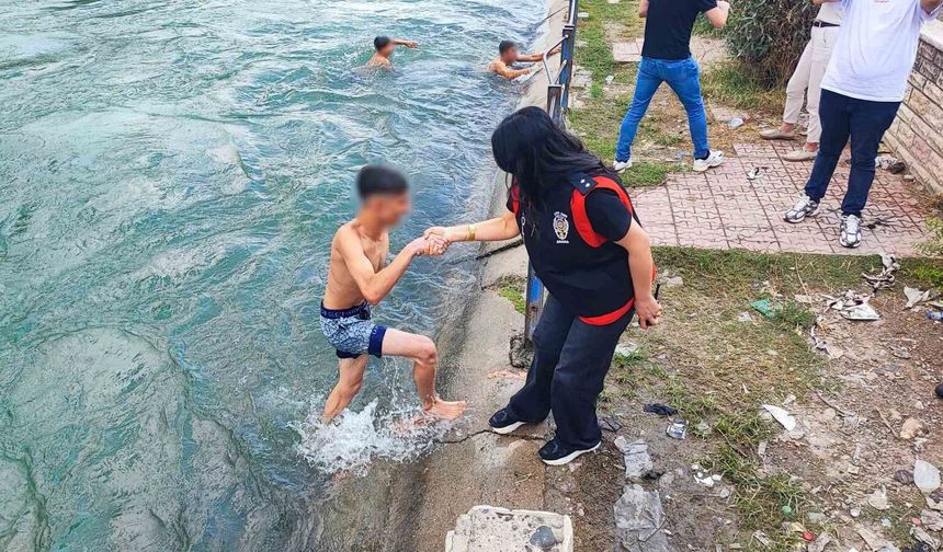Adana'da Tehlikeli Serinlik! Polisten Kanalda Yüzenlere 25 Bin TL'yi Aşan Ceza