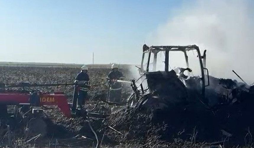 Adana’da Traktör Alevlere Teslim Oldu!