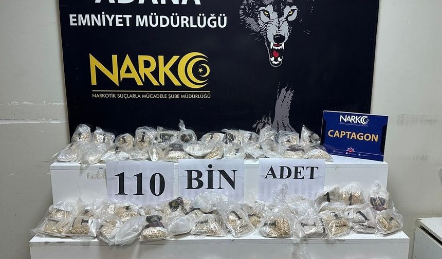 Adana’da Otomobilden 110 Bin Uyuşturucu Hap Çıktı!