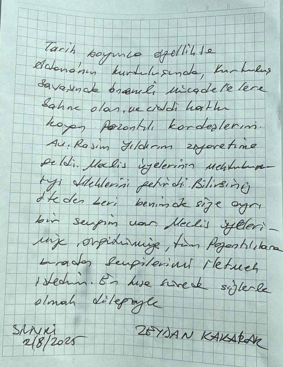 Karalar Pozanti Mektup