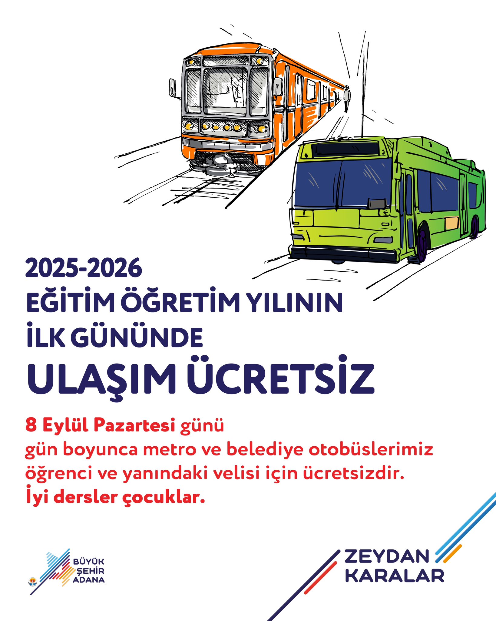 Belediye Okulun Ilk Gunu Ucretsiz Otobus